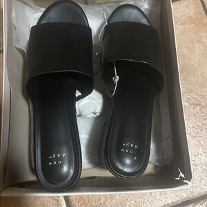 Ricky Platform Heels, A New Day, Memory Foam, Black, Size 9